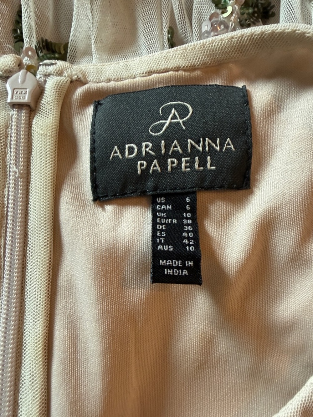 Adrianna Papell Blush Cream Maxi Dress